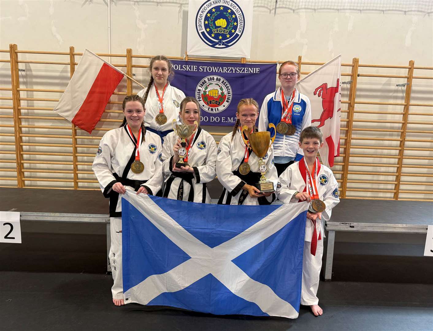 The Scotland team at the European Tang Soo Do Championship in Poland.