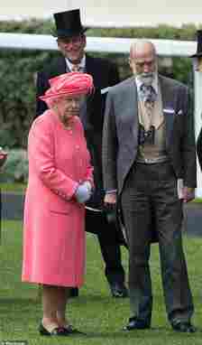 Queen Elizabeth II, Prince Philip, Duke of Edinburgh and Prince Michael of Kent attend day 4 of Royal Ascot at Ascot Racecourse on June 17, 2016 in Ascot