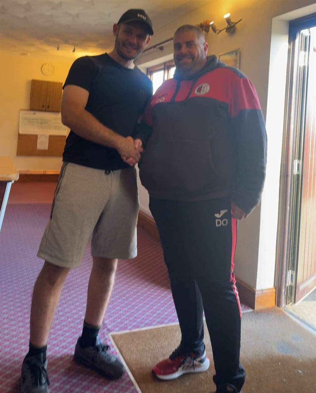 Callum South, left, with Derek Odendaal, right