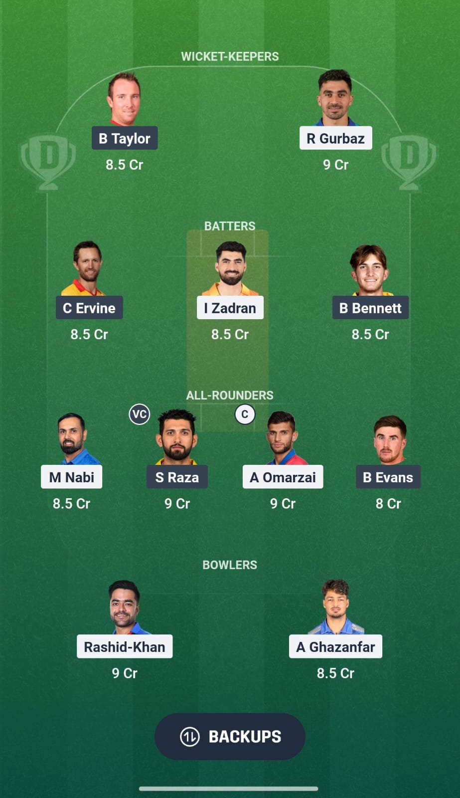 AFG Vs ZIM