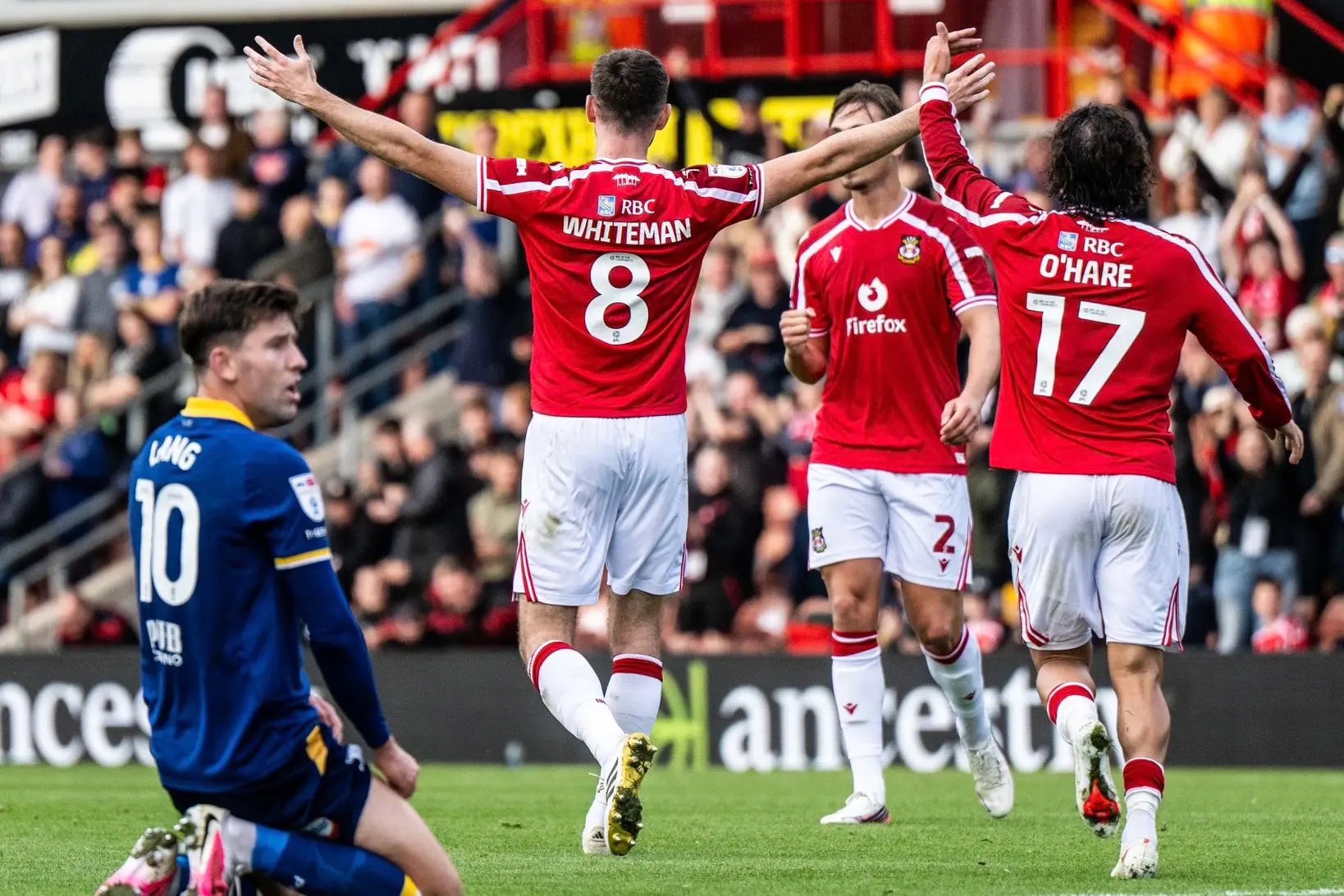 Ben Whiteman scored for Wrexham against Preston North End.