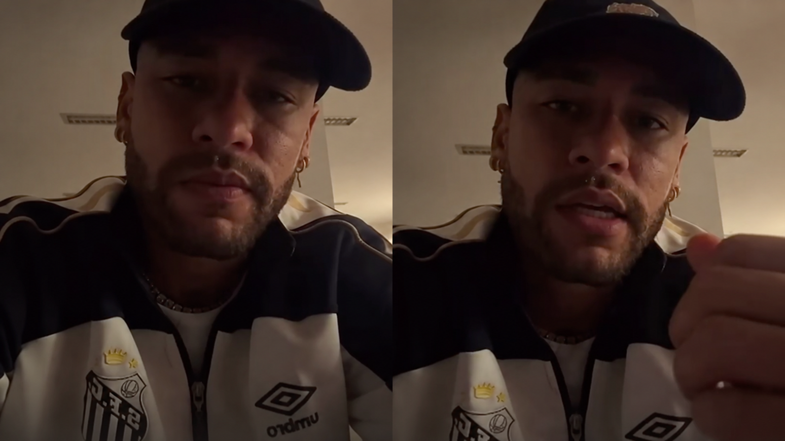 Neymar em sequência de vídeos em que xinga Nestor