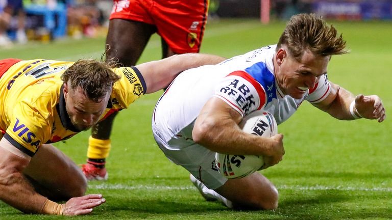 AJ Brimson scored the second of England's six tries