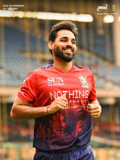 X/@RCBTweets | Bhuvneshwar Kumar's last played for India in 2021.