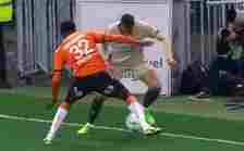 He destroyed defender Nathaniel Adjei by somehow flicking it through his legs on the byline