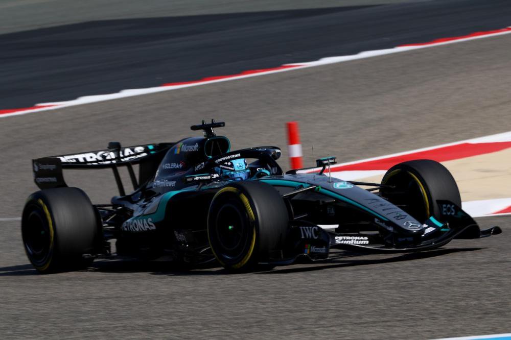 George Russell was second quickest for Mercedes