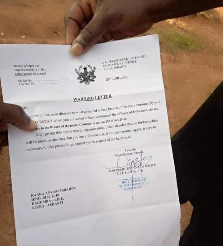 Wife of #fixthecountry Activist Kaaka, boldly shows the warning letter sent to her husband before he was murdered.