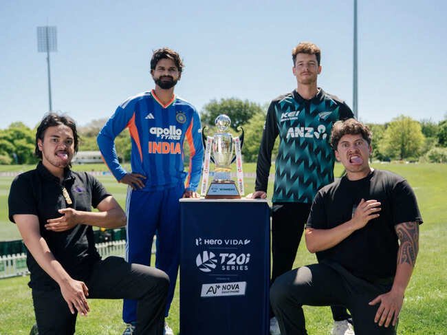 IND vs NZ T20I: Captains with trophies
