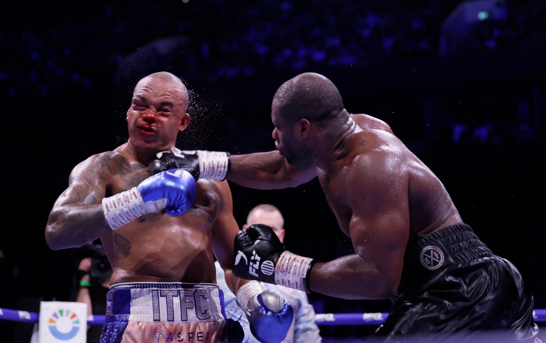 Fabio Wardley takes a punch from Daniel Dubois