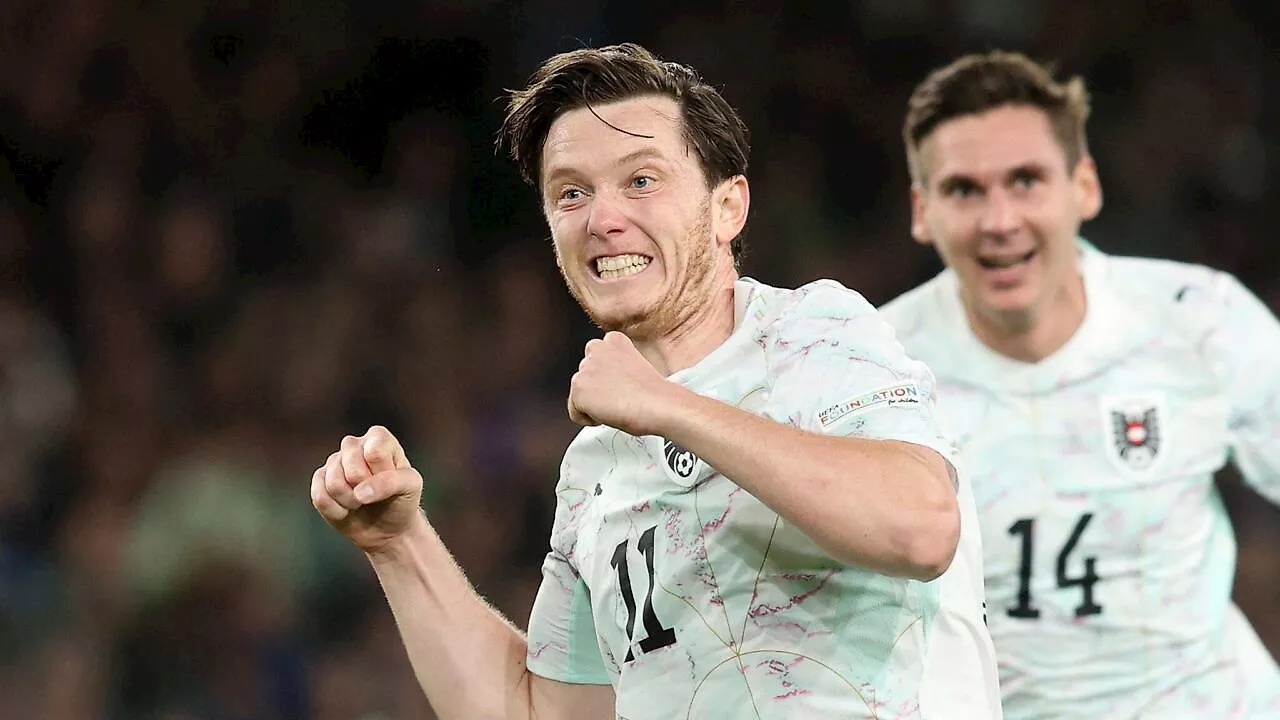 Österreich holt 2:2 gegen Irland und behauptet Tabellenführung