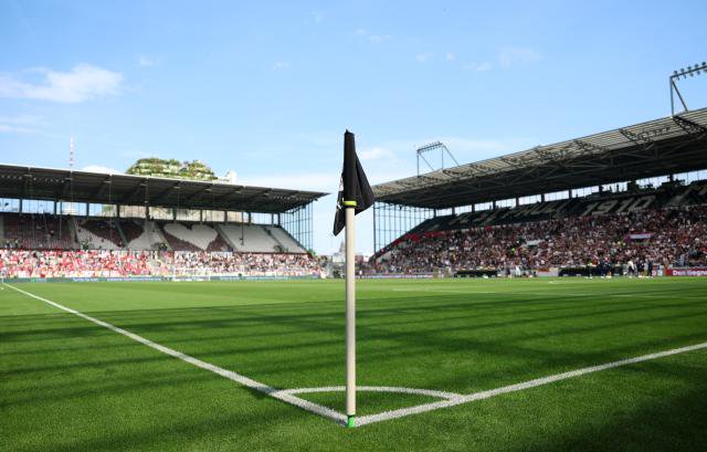 Millerntor-Stadion ahead of the match between FC St. Pauli and 1. FSV Mainz 05, 3. May 2026.