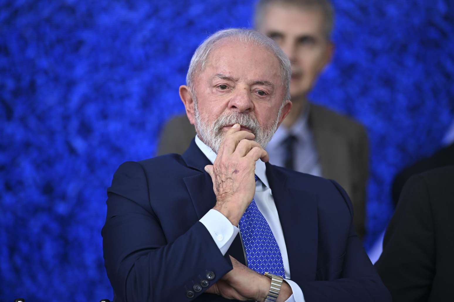 Lula durante evento da FIFA em Brasília, em fevereiro de 2026 - 