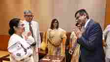 West Bengal Chief Minister Mamata Banerjee with Chief Justice of India DY Chandrachud during National Judicial Academy's conference on 'Contemporary Judicial Developments and Strengthening Justice through Law & Technology', in Kolkata, Saturday, June 29, 2024.