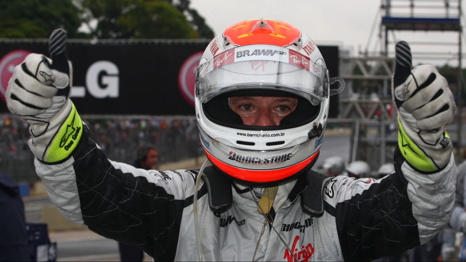 Rubens Barrichello stuck it on pole to the delight of his home crowd