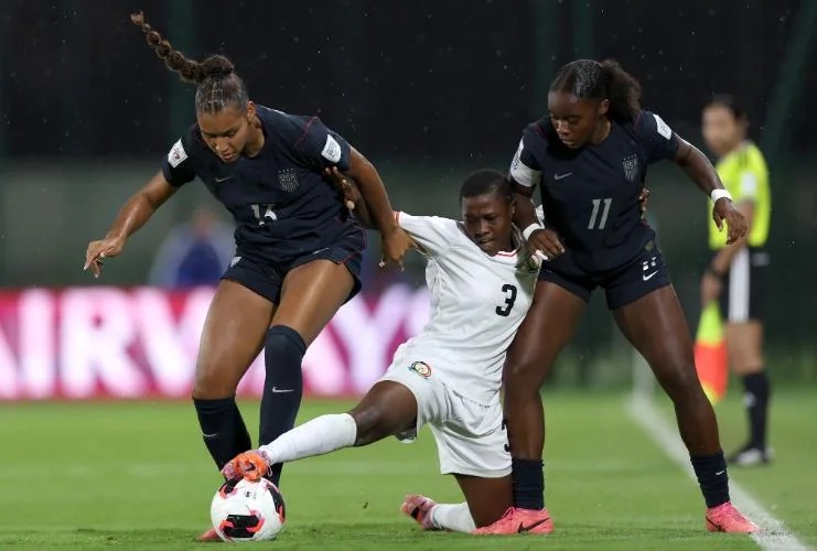 Junior Starlets crash out of U17 World Cup after 6-1 defeat as DiMaria scores four - Kenya’s Junior Starlets have crashed out of the FIFA U17 Women’s World Cup after a 6-1 defeat to the United States, with Maddie DiMaria scoring four goals. (Photo: FIFA)