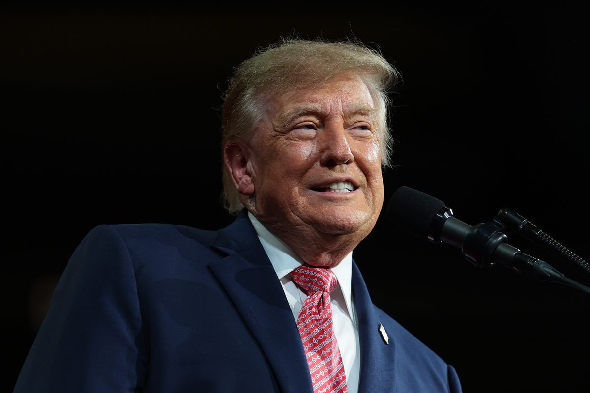 President Donald Trump speaks during a campaign rally