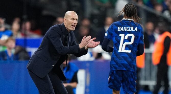 Zidane et Barcola