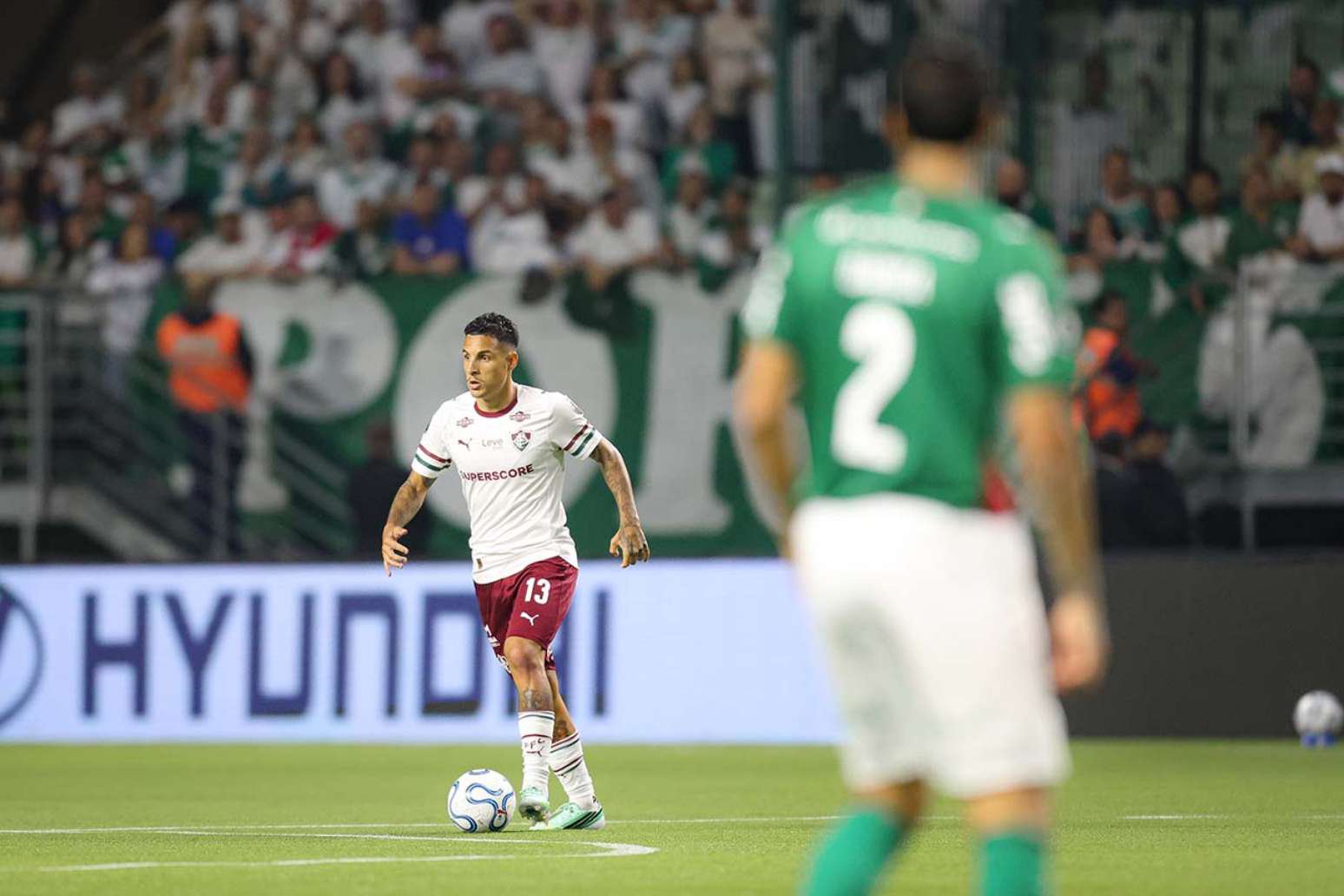 Guilherme Arana, lateral do Fluminense, diante do Palmeiras  –