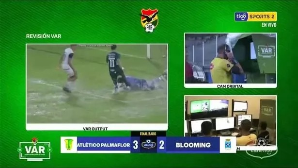 A significant part of the delay was owed to the VAR review for Blooming's first goal