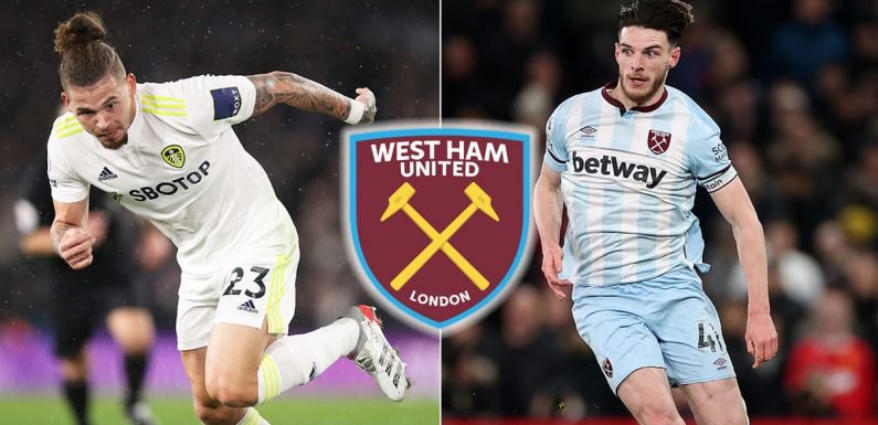 West Ham &lsquo;make huge &pound;50m move for Leeds&rsquo; Kalvin Phillips&rsquo; to partner Declan Rice