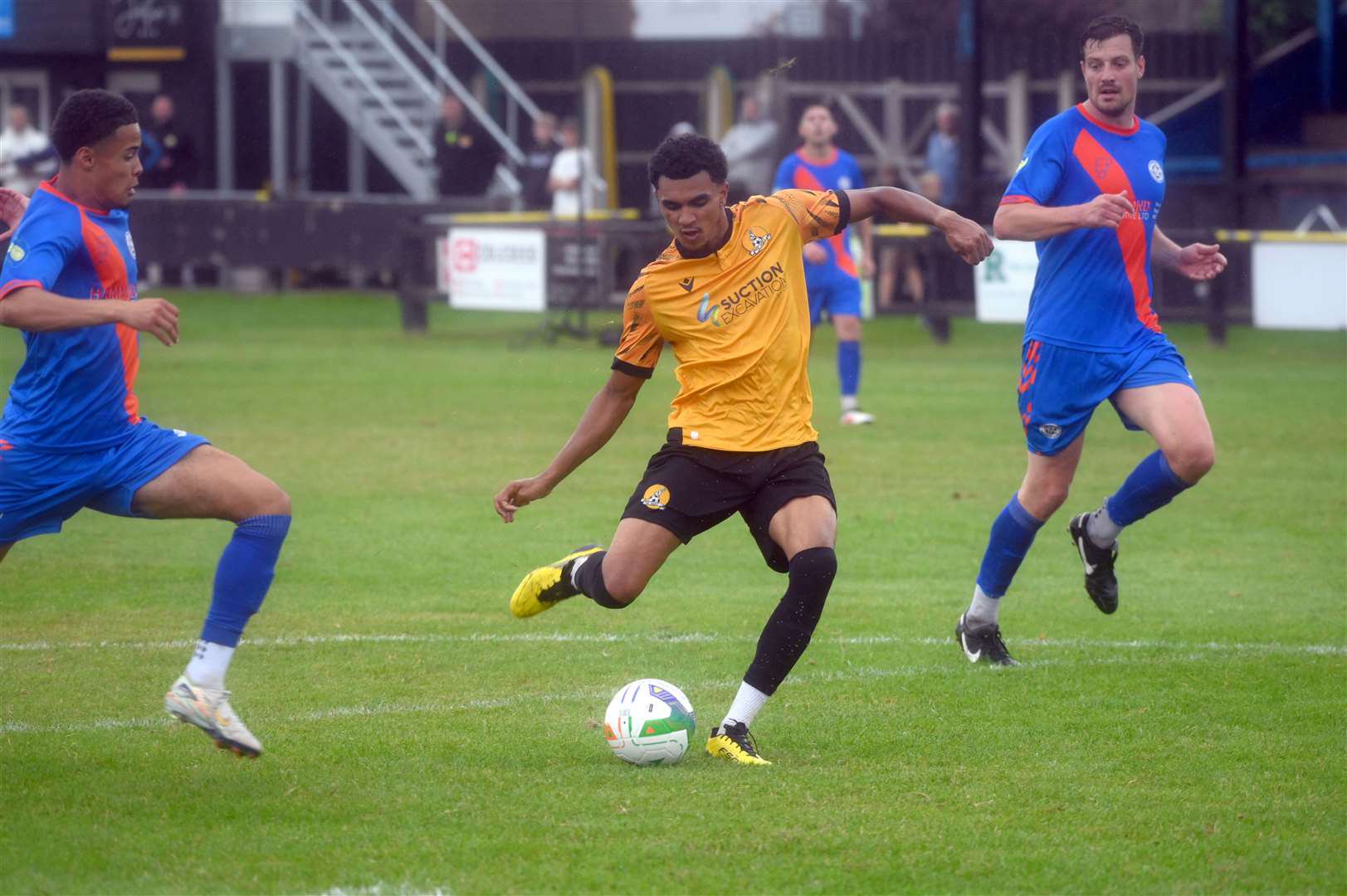 Rio Henson scored a hat-trick for March Town this afternoon.