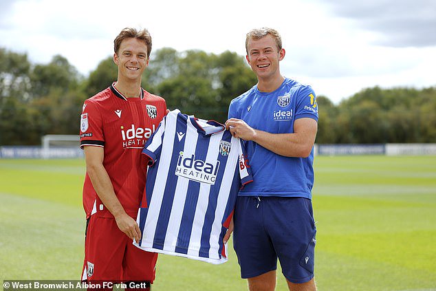 Whitwell sits next to Albion's Norwegian duo Aune Heggebo (right) and Felix Horn Myhre on the team coach and tried to learn their language on Duolingo