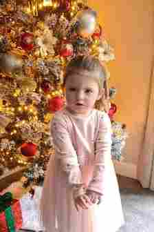 Eva Hadley, four, at Christmas 2023