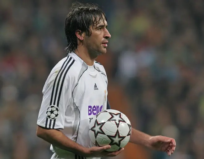 Raul, Real Madrid forward,in a Champions League match.