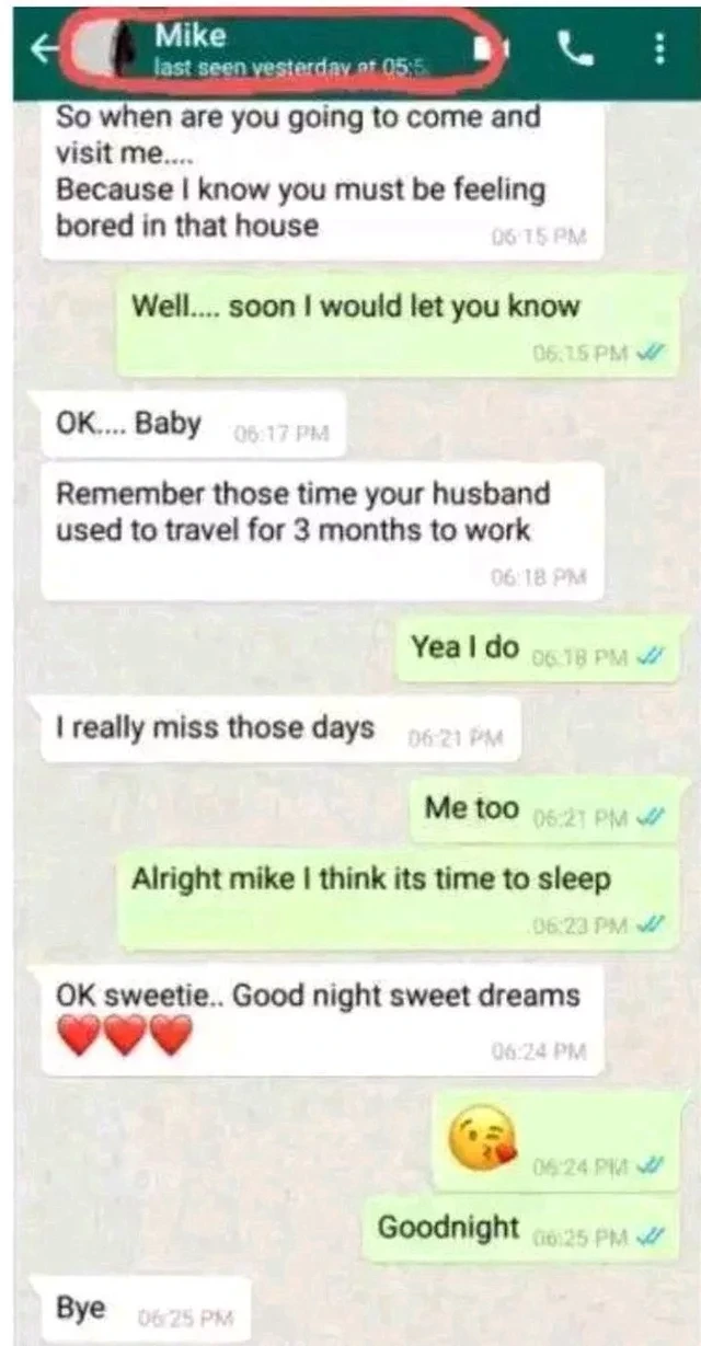 Man in sh0ck after finding this on his wife's phone three years after marriage - Screenshots