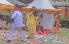 Drama As Groom Gives Bride Dirty Slap Infront Of Guest On Their Wedding Day For Stepping On His Shoes While They Were Dancing
