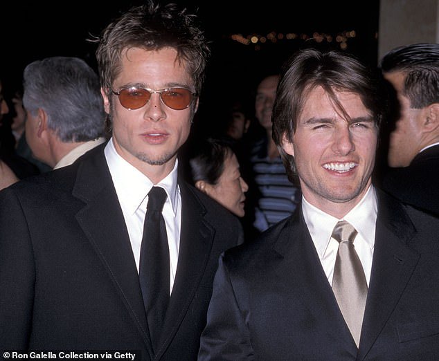 Referring to 'my friend Brad Pitt,' Cruise said of Pitt’s forthcoming film: 'It will be great to see Brad driving. He’s very good, a very good driver, believe me.' They're seen in 1998