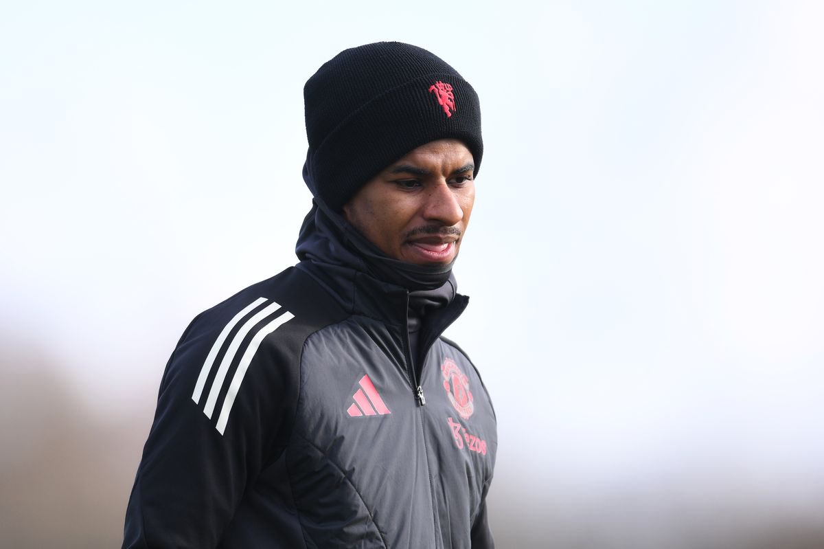 Marcus Rashford during training