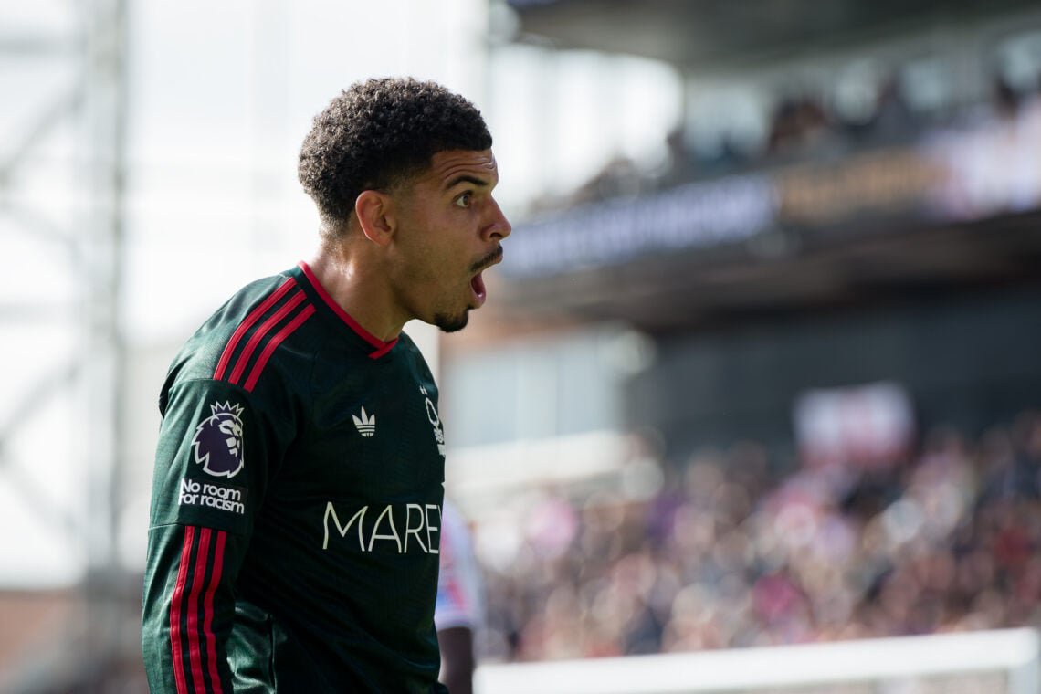 Morgan Gibbs-White of Nottingham Forest reacts during the Premier League 2026/27 match between Crystal Palace FC and Nottingham Forest FC at Selhurst Park on October 11, 2026 in London, England.