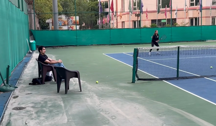 Gautam Gambhir enjoys 'match without coaching the player' as daughter Aazeen plays tennis | Gautam Gambhir enjoys 'match without coaching the player' as daughter Aazeen plays tennis