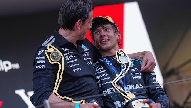 Toto Wolff (li.) und sein Schützling Kimi Antonelli.