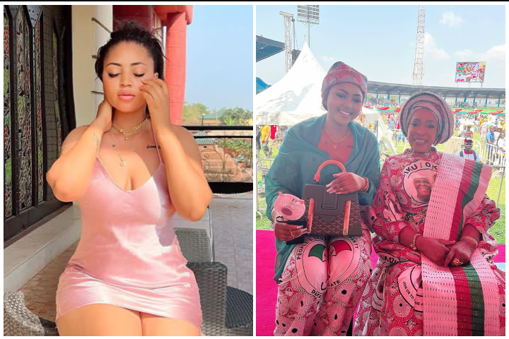 Reactions As Regina Daniels Joins Atiku's Wife, Others At The PDP Rally In Delta State (Photos)
