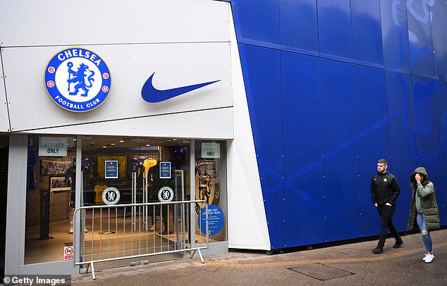 Chelsea's official club shop has been gated off with the club unable to sell merchandise including matchday programmes