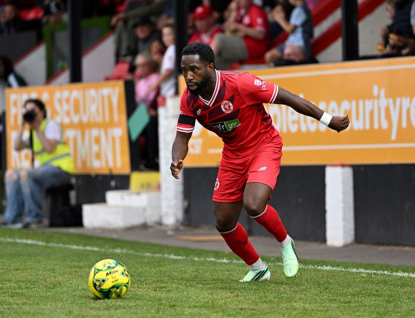Welling winger Fumnaya Shomotun scored twice in a 4-2 win over Burgess Hill. Picture: Keith Gillard