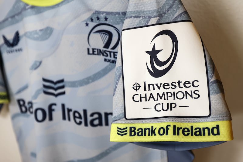 A view of the Leinster jersey in the dressing room ahead of the match. Photograph: Ben Brady/Inpho