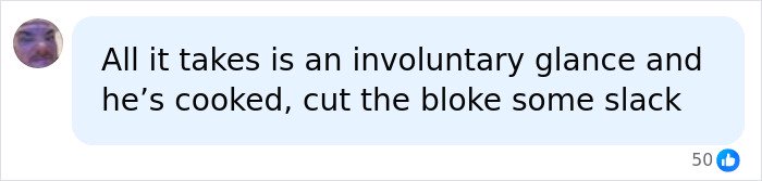 Screenshot of comment about involuntary glance in coach interview