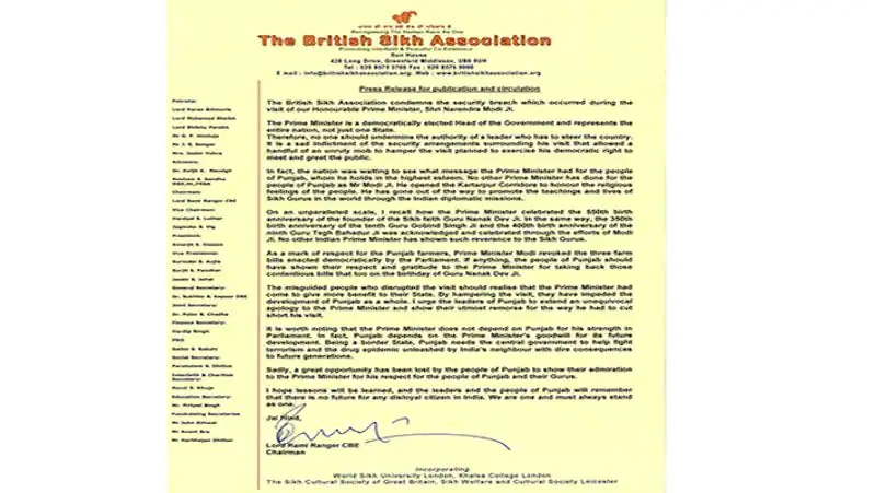 PM Security Breach: British Sikh Asst. Said- Those who blocked the path of Modi actually stopped the development of Punjab Punjab Election 2022