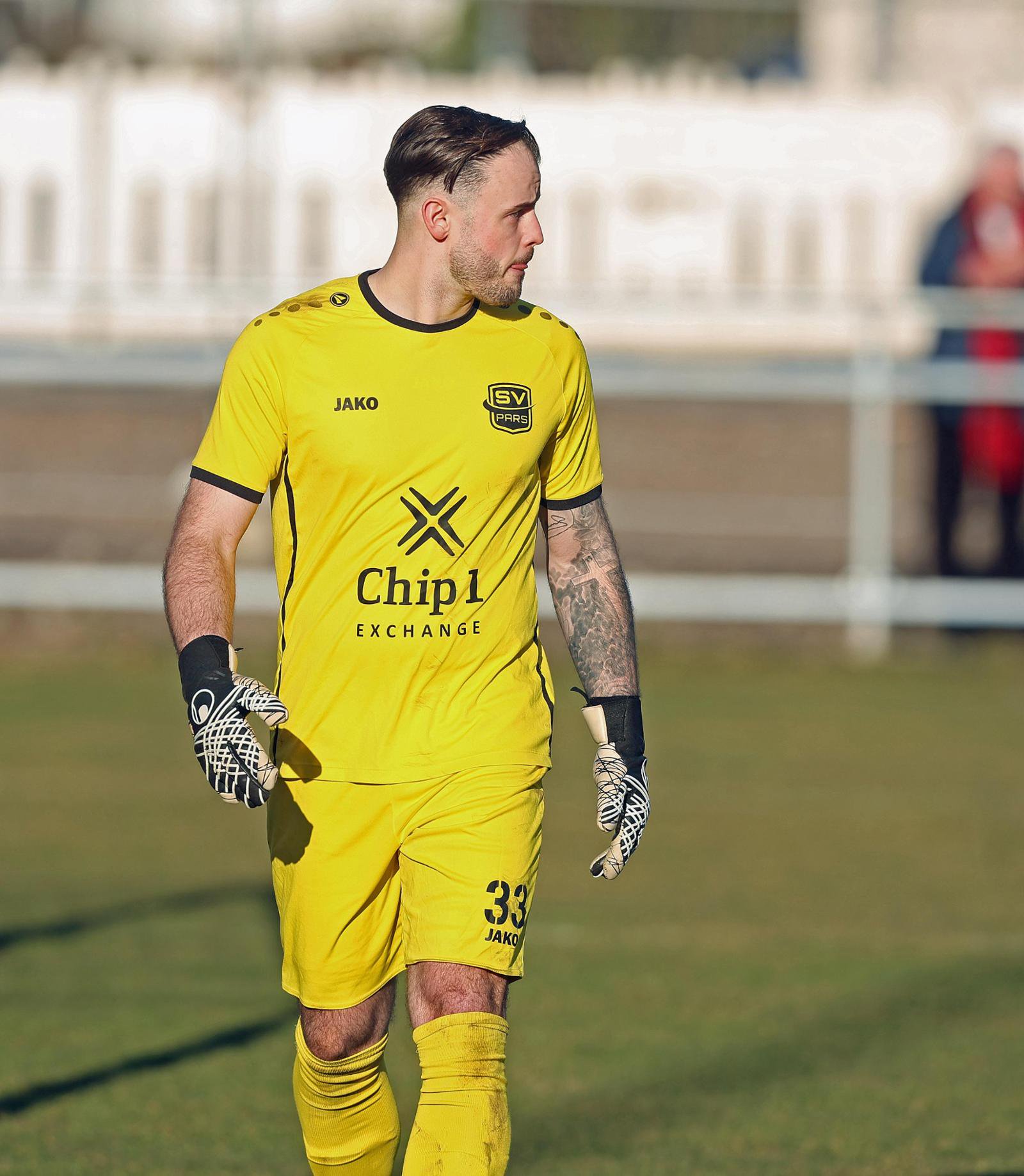 23.02.2025, Fussball, Fußball, Kreispokal Viertelfinale Verbandsliga Süd,  Sportfreunde Seligenstadt - SV Pars eu-Isenburg
Yannick Zummack (Pars)
Foto: Sascha Eyssen