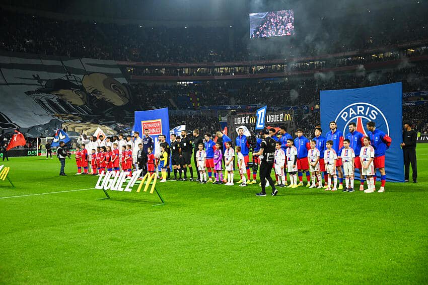 Les joueurs de l'OL et du PSG