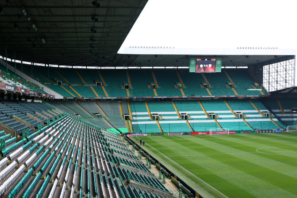 General view inside the stadium prior to the UEFA Europa League 2025/26 Knockout Play-off First Leg match between Celtic FC and VfB Stuttgart