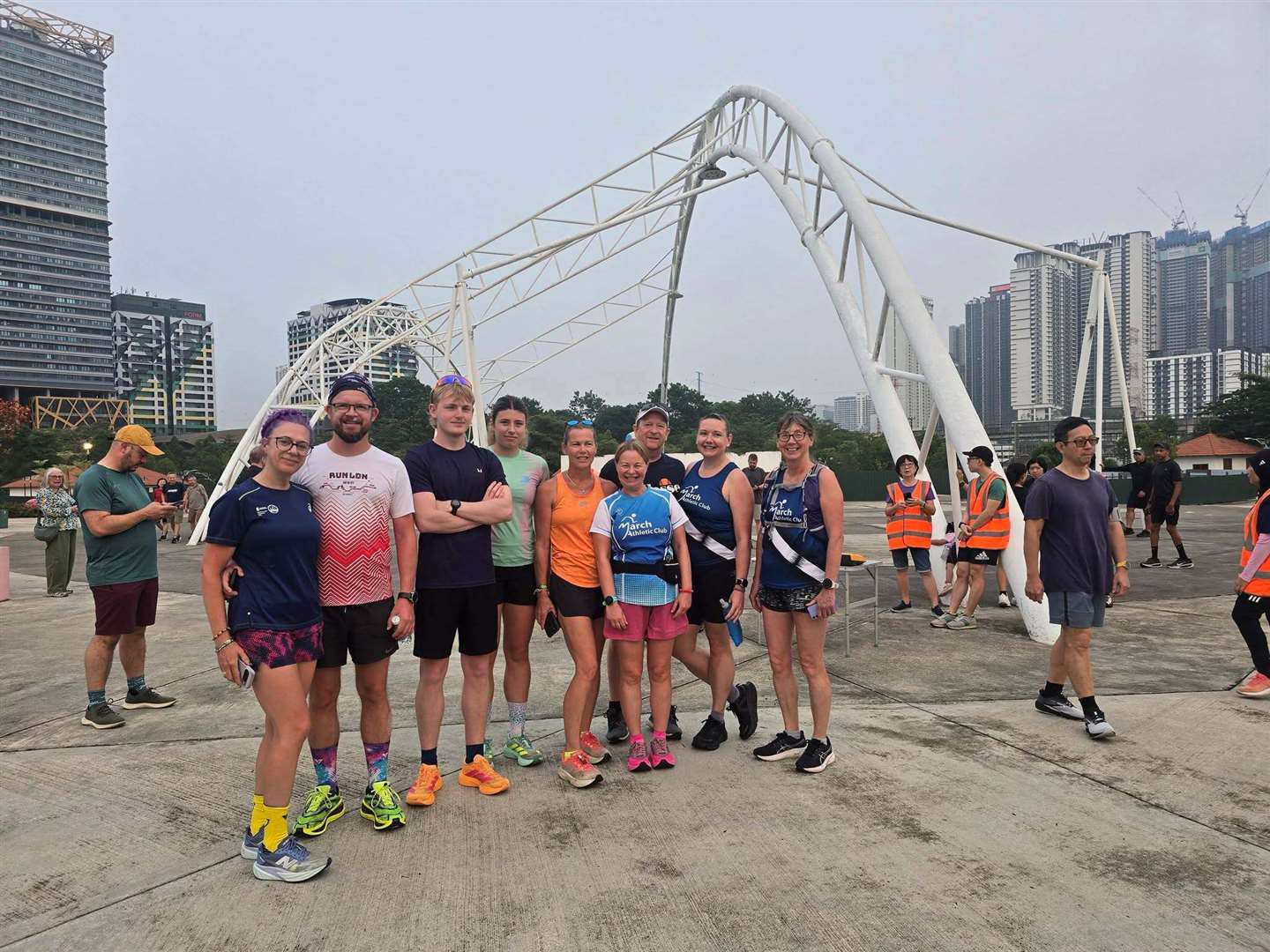 March Athletics Club members in Borneo.