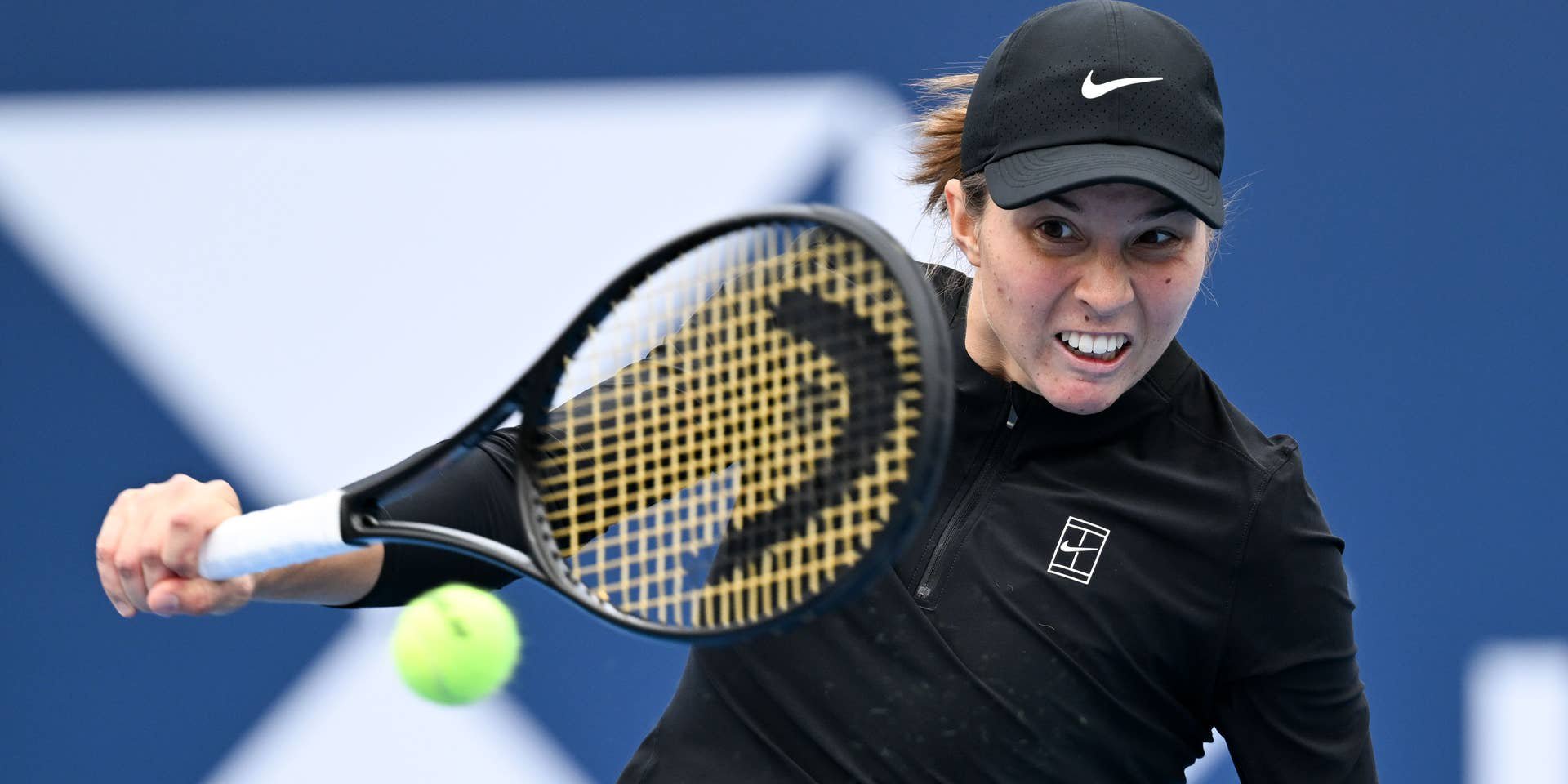 BEIJING, CHINA - SEPTEMBER 30: Lilli Tagger of Austria in action against Elena-Gabriela Ruse of Romania during the Women's single first round match on day one of China Open at the National Tennis Center on September 30, 2026 in Beijing, China. (Photo by Yanshan Zhang/Getty Images)
