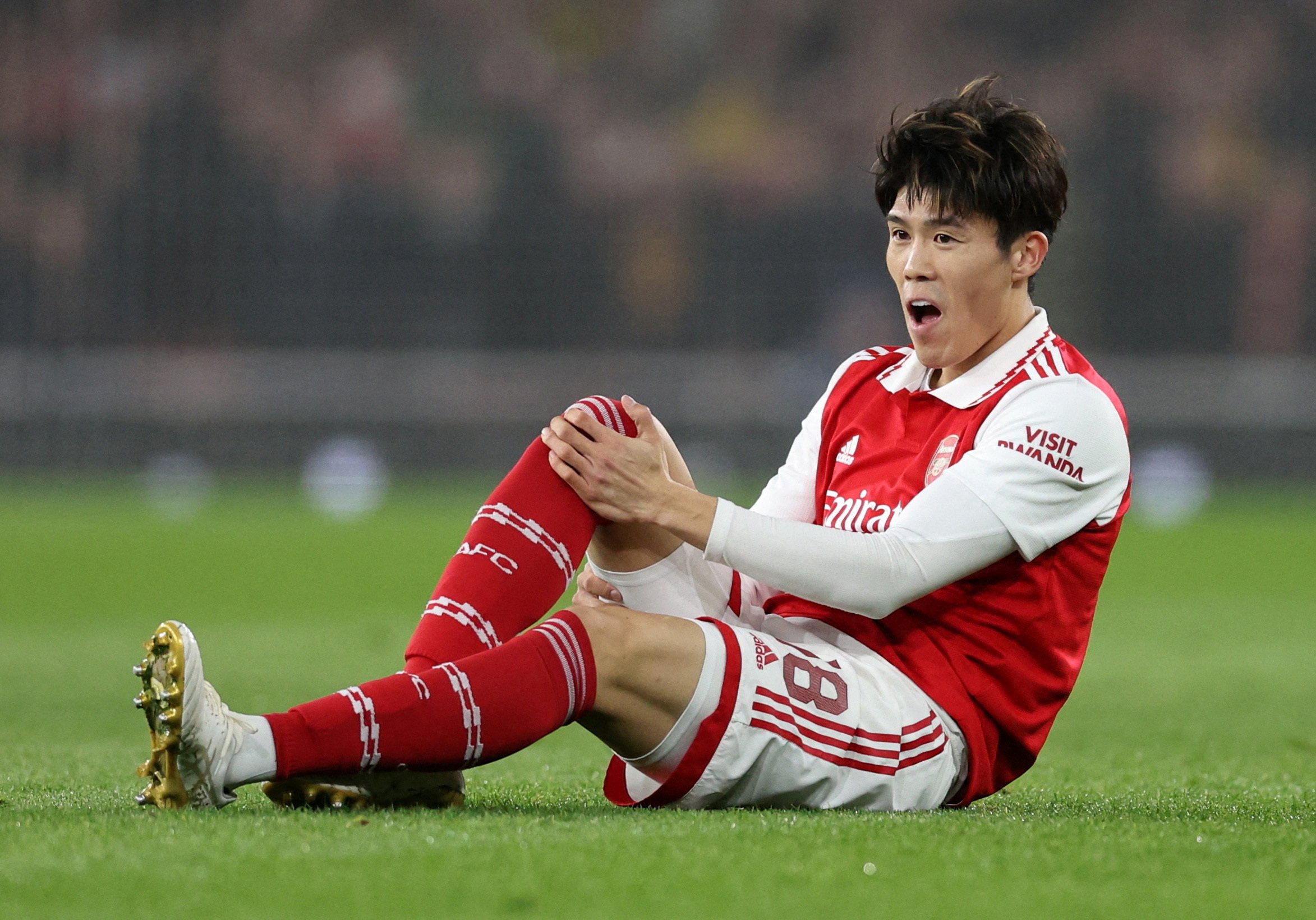 Full-back Takehiro Tomiyasu will be out until the summer after knee surgery