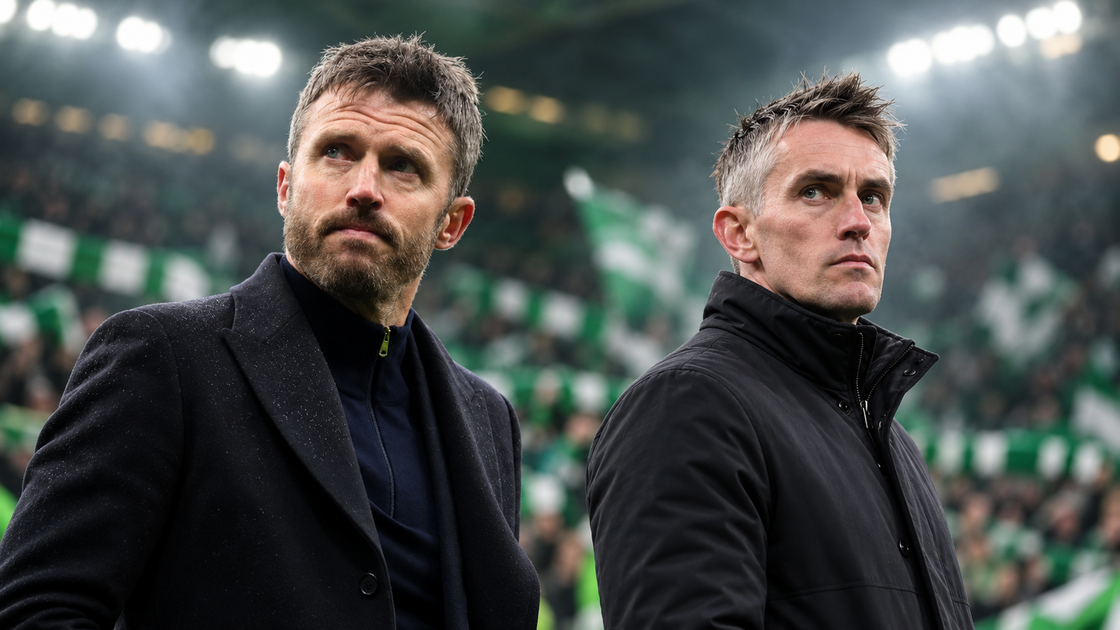 Touchline Rivals in Green and White