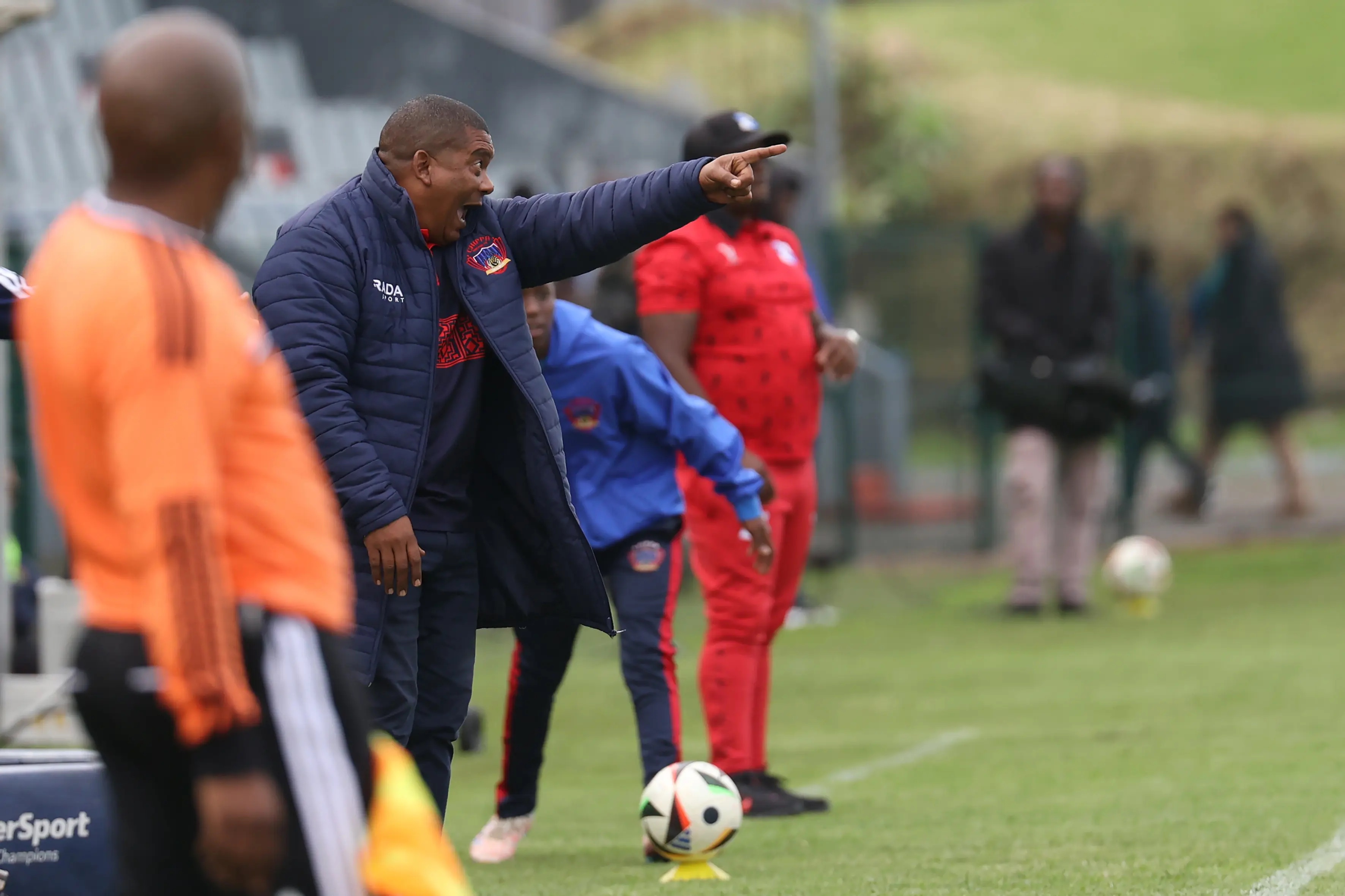Chippa United coach Brandon Truter commands his troops
