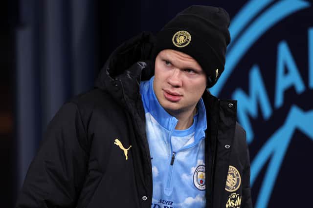 Erling Haaland missed Manchester City's midweek win over AEK Athens